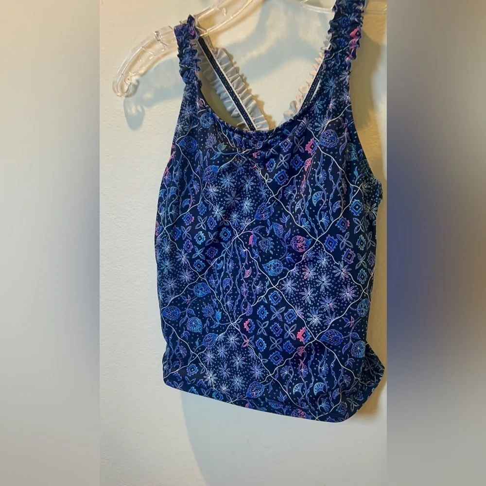 Land End girls tankini swim top size large 10-12